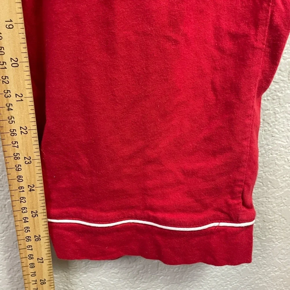 Dreamy By Lubot Pajama Set Womens Medium Red Pants Long Sleeve Top 100% Cotton‎